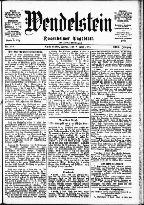 Wendelstein Freitag 9. Juni 1905