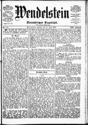 Wendelstein Freitag 16. Juni 1905