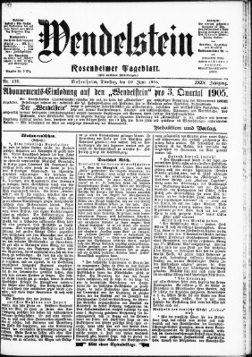 Wendelstein Dienstag 20. Juni 1905