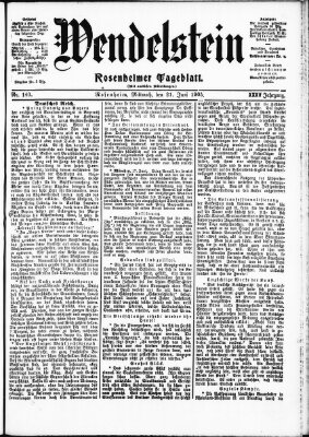 Wendelstein Mittwoch 21. Juni 1905