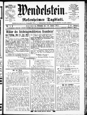 Wendelstein Mittwoch 10. Januar 1912