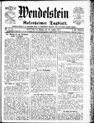 Wendelstein Freitag 19. Januar 1912