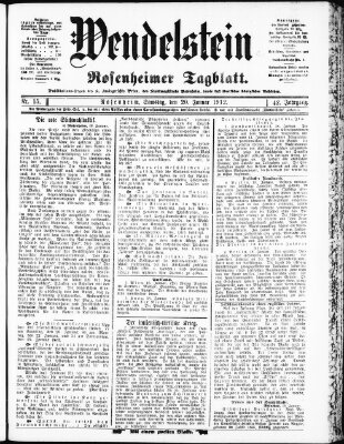 Wendelstein Samstag 20. Januar 1912