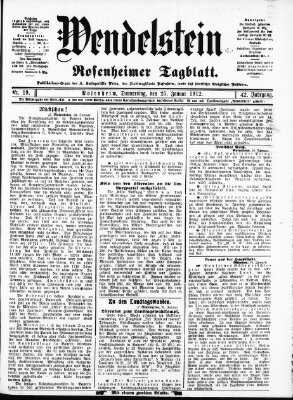 Wendelstein Donnerstag 25. Januar 1912