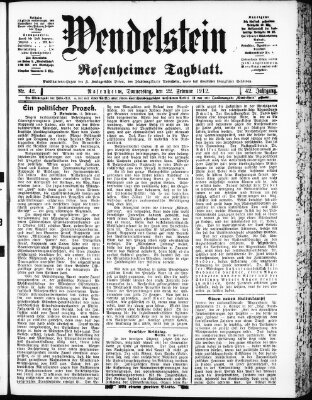 Wendelstein Donnerstag 22. Februar 1912