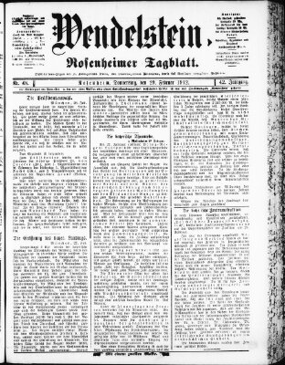 Wendelstein Donnerstag 29. Februar 1912