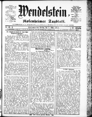 Wendelstein Freitag 1. März 1912