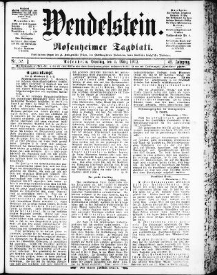 Wendelstein Dienstag 5. März 1912