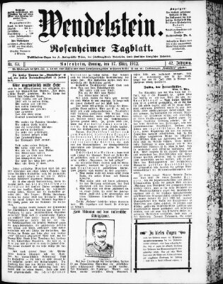 Wendelstein Sonntag 17. März 1912