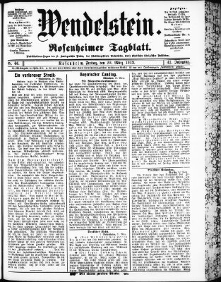 Wendelstein Freitag 22. März 1912