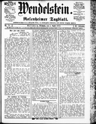 Wendelstein Mittwoch 3. April 1912