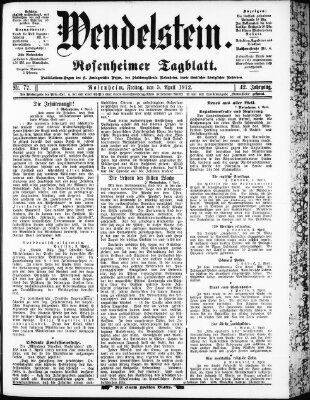 Wendelstein Freitag 5. April 1912