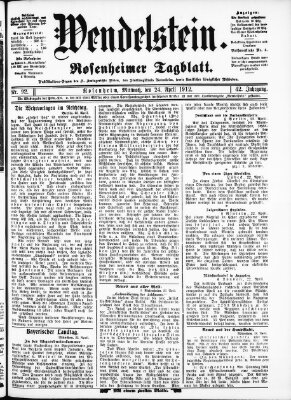 Wendelstein Mittwoch 24. April 1912