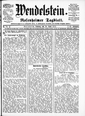 Wendelstein Sonntag 28. April 1912