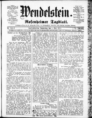 Wendelstein Donnerstag 9. Mai 1912