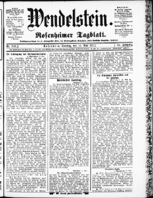 Wendelstein Dienstag 14. Mai 1912