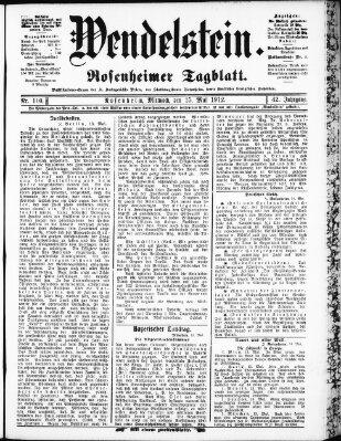 Wendelstein Mittwoch 15. Mai 1912