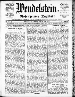 Wendelstein Sonntag 19. Mai 1912