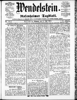 Wendelstein Mittwoch 22. Mai 1912