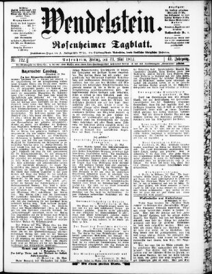 Wendelstein Freitag 31. Mai 1912