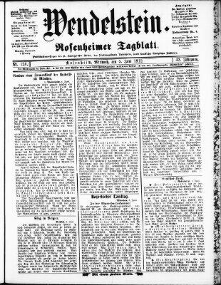 Wendelstein Mittwoch 5. Juni 1912