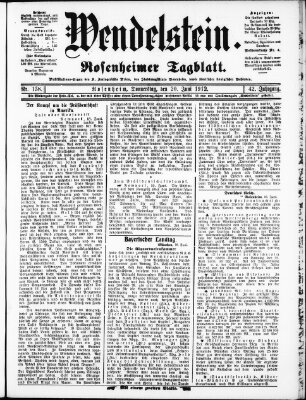 Wendelstein Donnerstag 20. Juni 1912