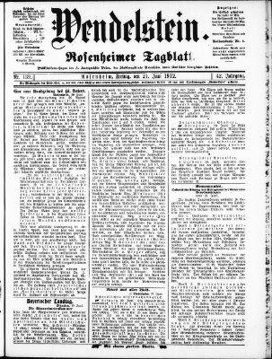 Wendelstein Freitag 21. Juni 1912