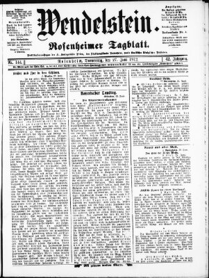 Wendelstein Donnerstag 27. Juni 1912