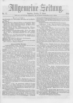 Allgemeine Zeitung Dienstag 17. Januar 1871