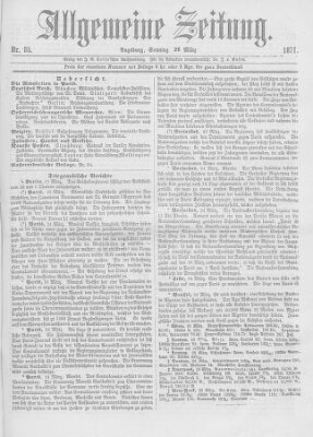 Allgemeine Zeitung Sonntag 26. März 1871