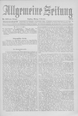 Allgemeine Zeitung Montag 6. Dezember 1875