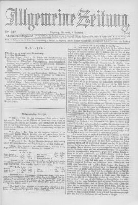 Allgemeine Zeitung Mittwoch 8. Dezember 1875