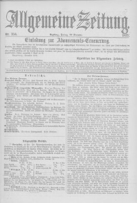 Allgemeine Zeitung Freitag 24. Dezember 1875