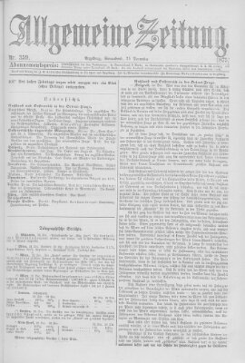 Allgemeine Zeitung Samstag 25. Dezember 1875