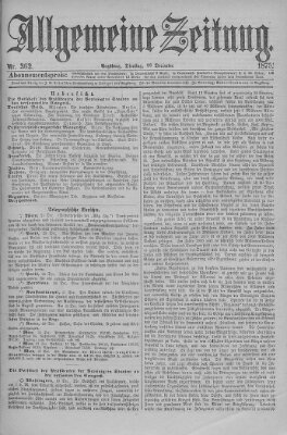 Allgemeine Zeitung Dienstag 28. Dezember 1875