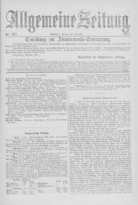 Allgemeine Zeitung Freitag 31. Dezember 1875