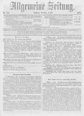 Allgemeine Zeitung Dienstag 4. Juli 1871