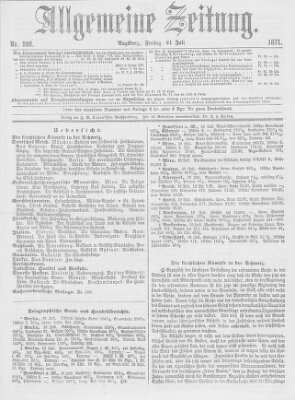 Allgemeine Zeitung Freitag 21. Juli 1871