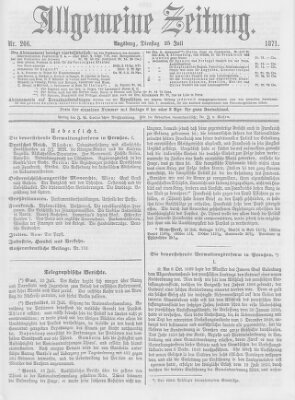 Allgemeine Zeitung Dienstag 25. Juli 1871