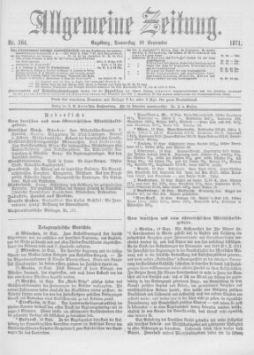 Allgemeine Zeitung Donnerstag 21. September 1871