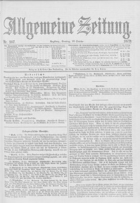 Allgemeine Zeitung Sonntag 13. Oktober 1872