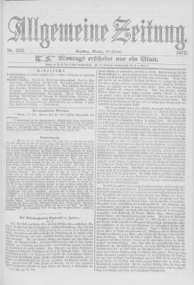 Allgemeine Zeitung Montag 28. Oktober 1872