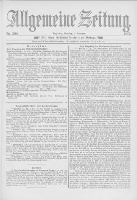 Allgemeine Zeitung Sonntag 3. November 1872