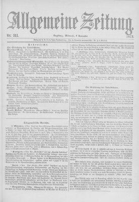 Allgemeine Zeitung Mittwoch 6. November 1872