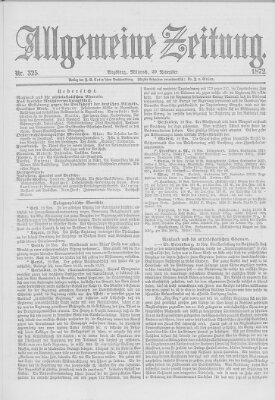 Allgemeine Zeitung Mittwoch 20. November 1872