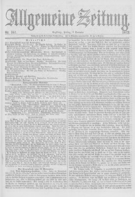 Allgemeine Zeitung Freitag 6. Dezember 1872