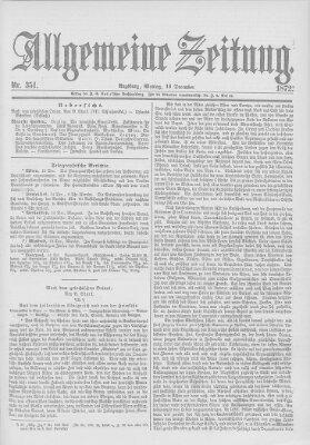 Allgemeine Zeitung Montag 16. Dezember 1872