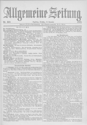 Allgemeine Zeitung Dienstag 24. Dezember 1872