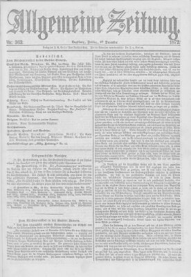 Allgemeine Zeitung Freitag 27. Dezember 1872