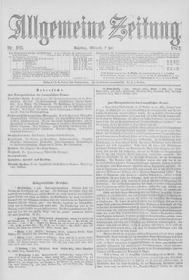 Allgemeine Zeitung Mittwoch 3. Juli 1872